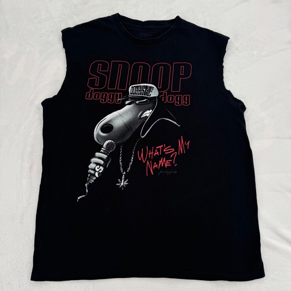 Snoop Doggy Dogg Whats My Name Muscle Tee Tank Joe Cool Graphic Top Black Large
